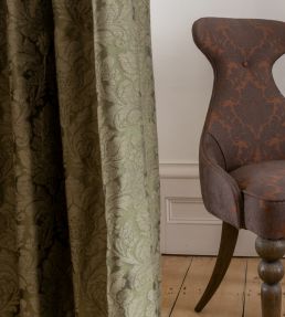 Damask Orlando Fabric by Marvic Olive