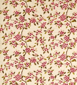 Damson Blossom Fabric by Sanderson Madder/Olive