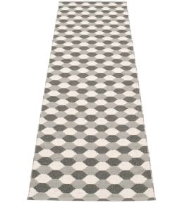Pappelina Dana Runner rug Warm Grey/Charcoal/Vanilla DN9A725 Warm Grey/Charcoal/Vanilla