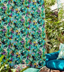 Dance Of Adornment Wallpaper by Harlequin Wilderness / Nectar / Pomegranate