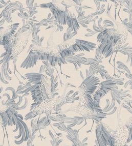 Dancing Crane Wallpaper by Borastapeter Blue