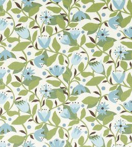 Dancing Daisies Print Fabric by Scion Cornflower