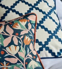 Dancing Daisies Print Fabric by Scion Midnight