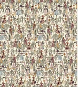 Dancing Parade Wallpaper by Christopher Farr Cloth Slate