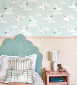 Dancing Unicorns Wallpaper by Villa Nova Blue