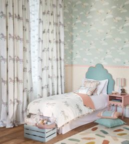 Dancing Unicorns Fabric by Villa Nova Green