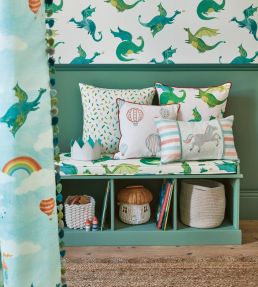 Dancing Unicorns Cushion 30 x 50cm by Villa Nova Pink