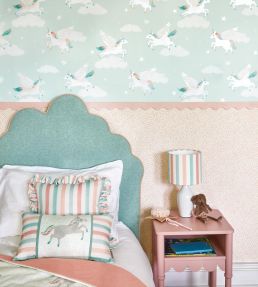 Dancing Unicorns Cushion 30 x 50cm by Villa Nova Pink