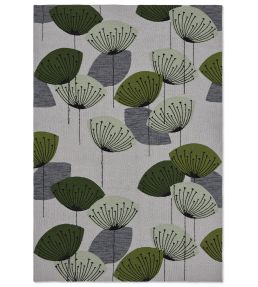 Dandelion Clocks Rug by Sanderson Botanical Green