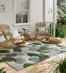 Dandelion Clocks Rug by Sanderson Botanical Green