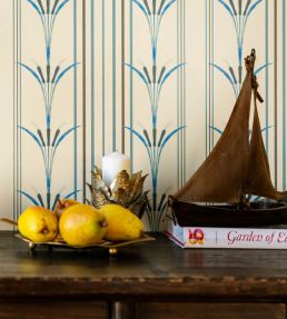 Danube Stripe Wallpaper by MINDTHEGAP Blue