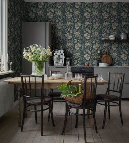 Daphne Wallpaper by Sandberg Midnight Blue