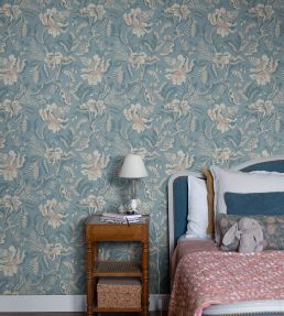 Daphne Wallpaper by Sandberg Misty Blue