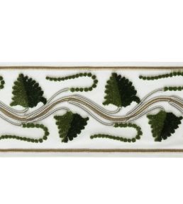 Daphne Velvet Border Trimming by Samuel & Sons Forest