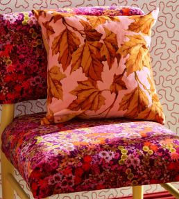 Dappled Leaf Velvet Fabric by Harlequin Amber/Rose