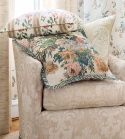 Darcey Damask Fabric by Anna French Soft Blue