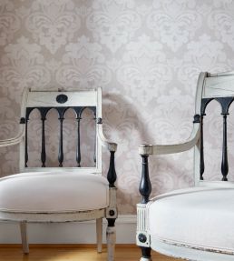 Darcey Damask Wallpaper by Anna French Beige