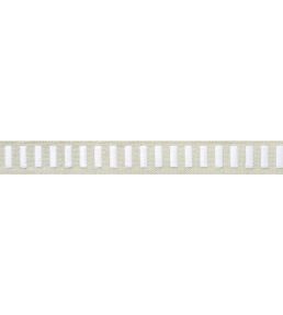 Dash Tape Trimming by Thibaut White on Linen