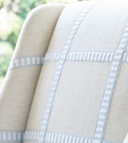 Dash Tape Trimming by Thibaut White on Linen
