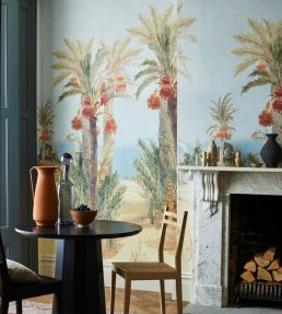Date Palm Mural by 1838 Wallcoverings Sand