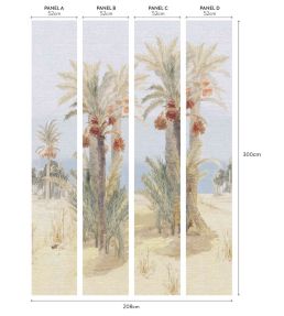 Date Palm Mural by 1838 Wallcoverings Sand