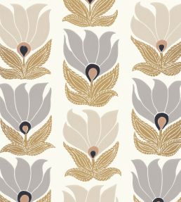 Dauphine Wallpaper by Casamance Blanc / Dore