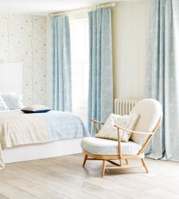 Dawn Chorus Fabric by Sanderson Mineral Blue