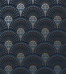 Deco Martini Wallpaper by Divine Savages Midnight Gold