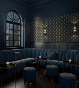 Deco Martini Wallpaper by Divine Savages Midnight Gold