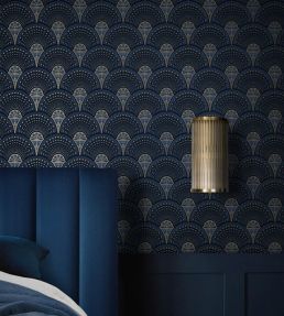 Deco Martini Wallpaper by Divine Savages Midnight Gold