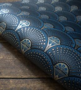 Deco Martini Wallpaper by Divine Savages Midnight Gold