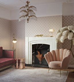 Deco Martini Wallpaper by Divine Savages Rose Gold