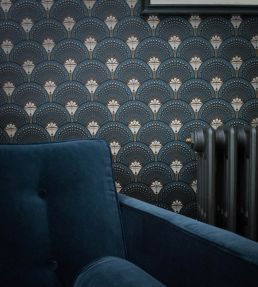 Deco Martini Wallpaper by Divine Savages Teal