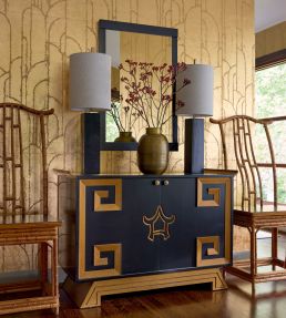 Deco Moon Wallpaper by Thibaut Silver