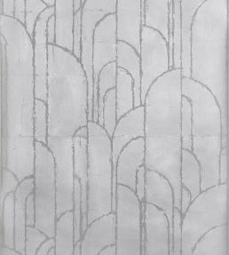 Deco Moon Wallpaper by Thibaut Silver