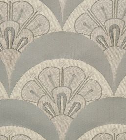 Deco Scallop in Multi Jacquard Fabric by Liberty Pewter