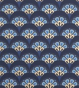 Deco Scallop Wallpaper by Liberty Lapis