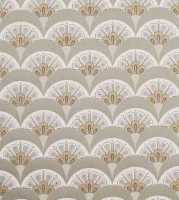 Deco Scallop Wallpaper by Liberty Pewter White