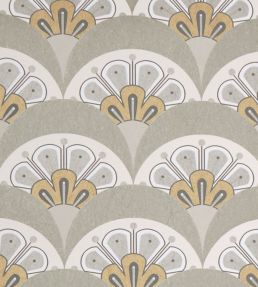 Deco Scallop Wallpaper by Liberty Pewter White