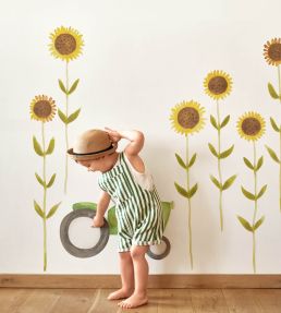 Decor Pre-Encolle Sunflower Mural by Casadeco Jaune Soleil