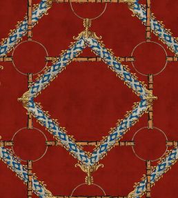 Decorative Harness Wallpaper by MINDTHEGAP Burgundy