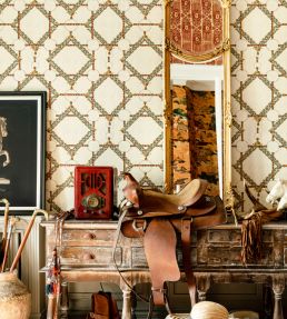 Decorative Harness Wallpaper by MINDTHEGAP Burgundy