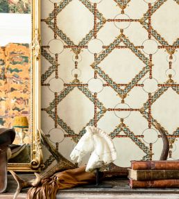 Decorative Harness Wallpaper by MINDTHEGAP Burgundy