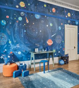 Deep Space Mural by Villa Nova Blue