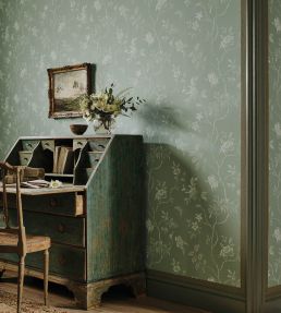 Delancey Wallpaper by Colefax and Fowler Celadon