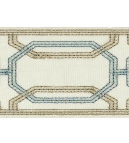 Delano Octagon Braid Trimming by Colefax and Fowler Aqua