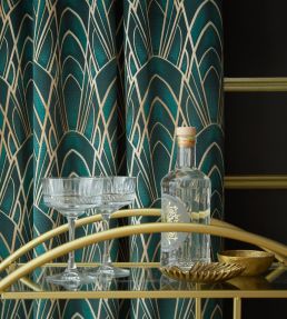 Delaunay Fabric by Ashley Wilde Graphite
