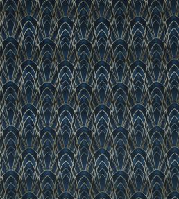 Delaunay Fabric by Ashley Wilde Sapphire