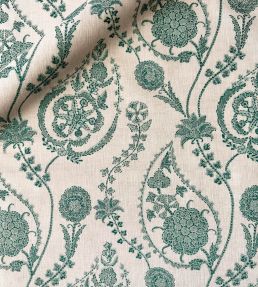 Delfyn Paisley Fabric by Ian Sanderson Mineral