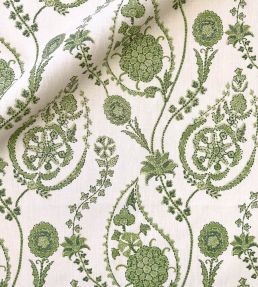 Delfyn Paisley Fabric by Ian Sanderson Parsley